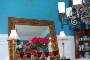 close up of the walls. paint over a venetian plaster